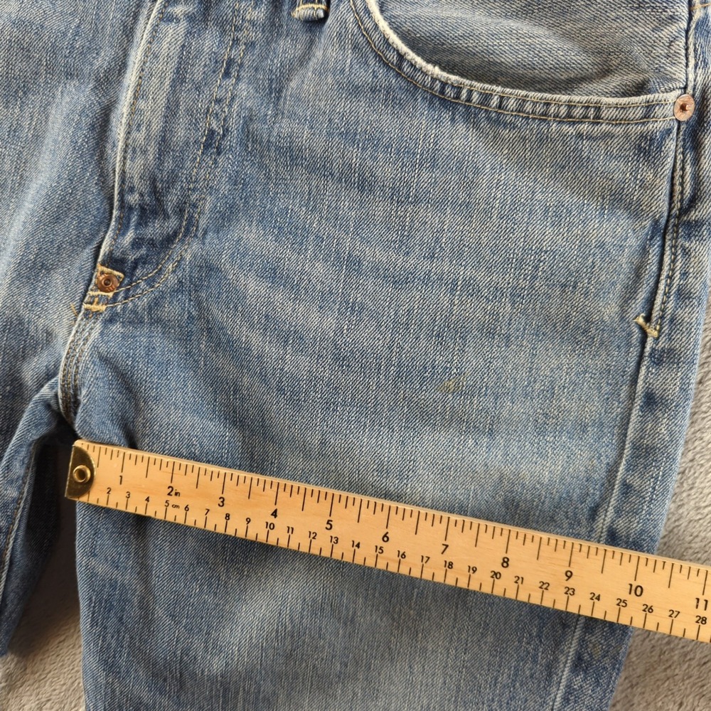 Polo Ralph Lauren Jean Shorts Mens 32 Blue Light Wash Vintage 67 Cut Off Jorts - Picture 10 of 15
